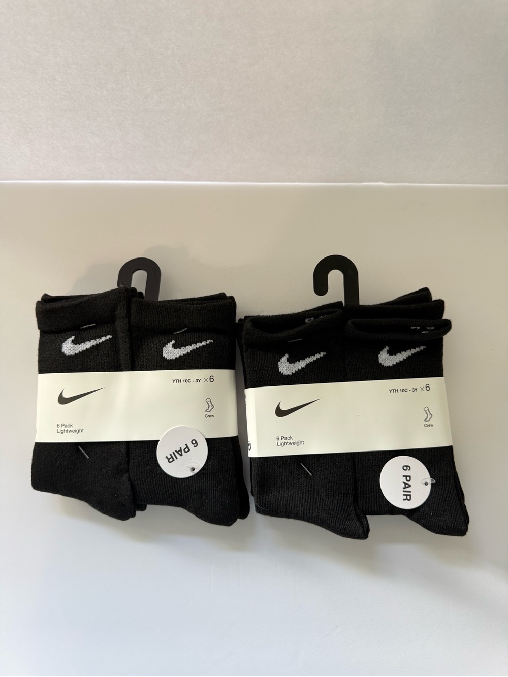 New Nike Little Kid Crew Socks Size: 10c - 3Y